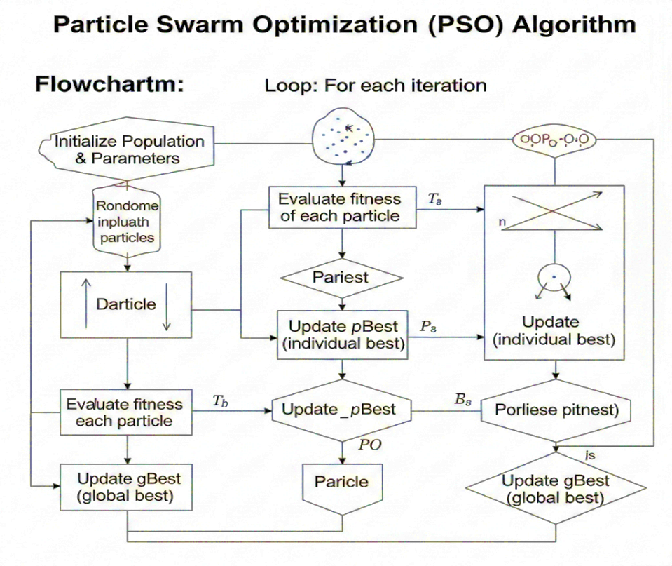 Generated flowchart for PSO algorithm