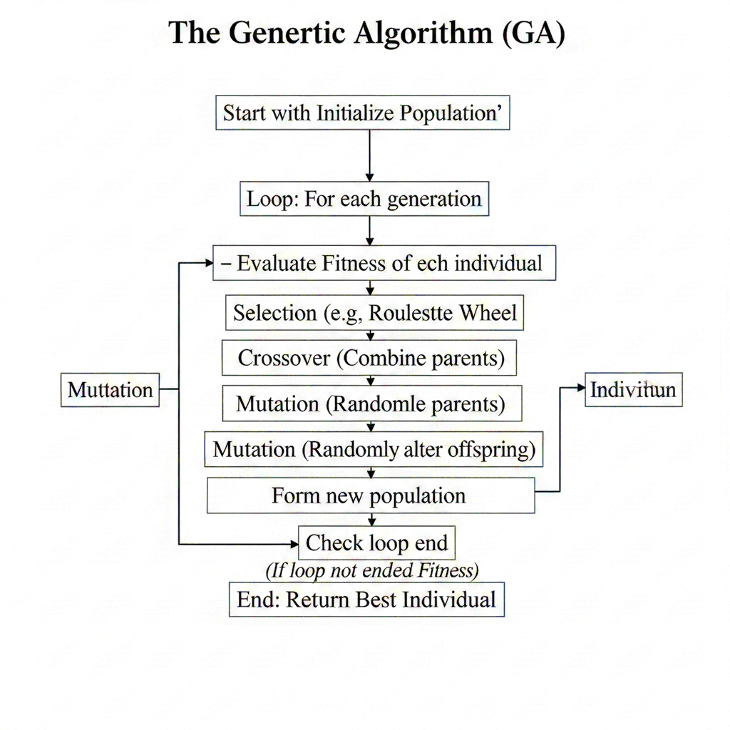 Generated flowchart for GA algorithm