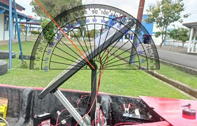 A satellite dish with a circular ruler

Description automatically generated with medium confidence