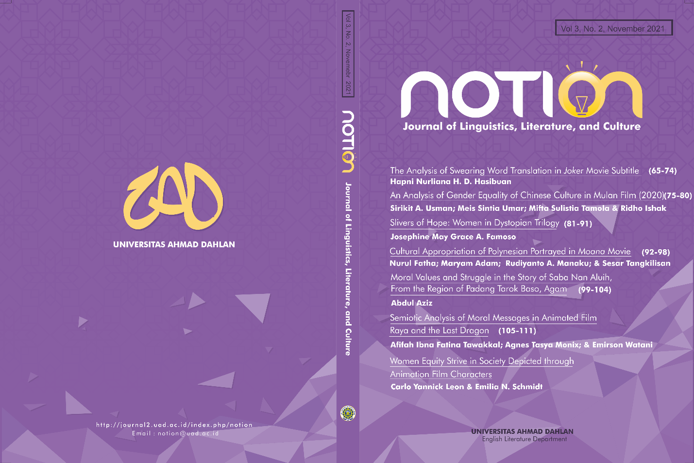 notion journal of linguistics literature and culture
